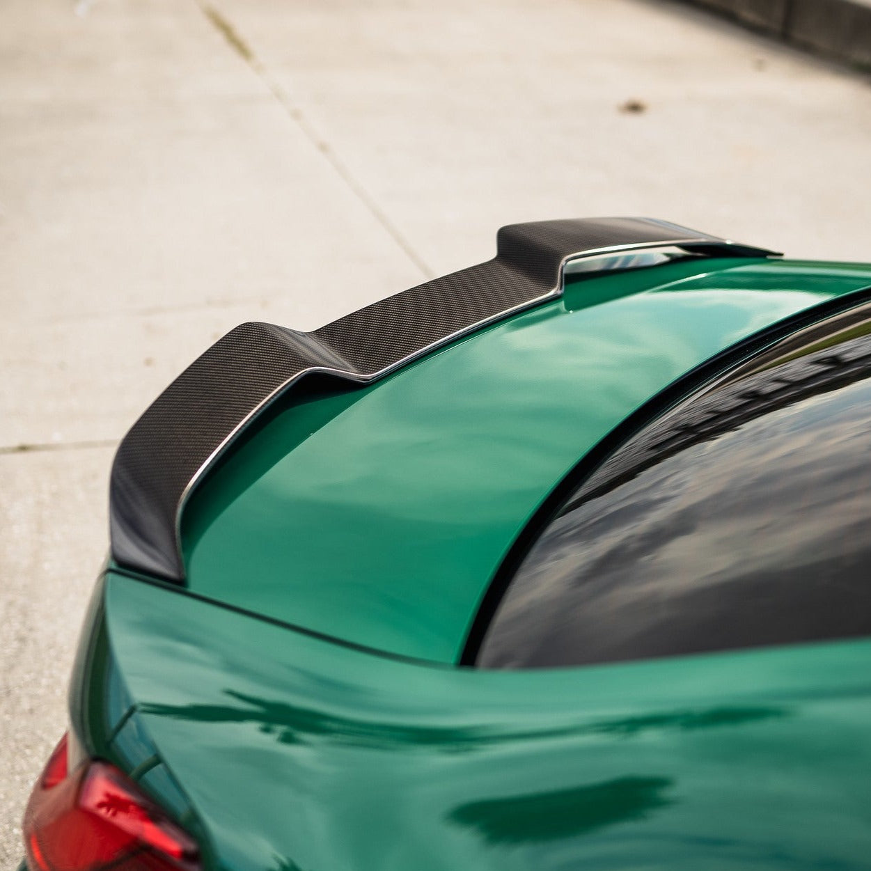 WSTN BMW 'V' Style Rear Boot/Trunk Spoiler In Dry Carbon Fibre (G80/G82)