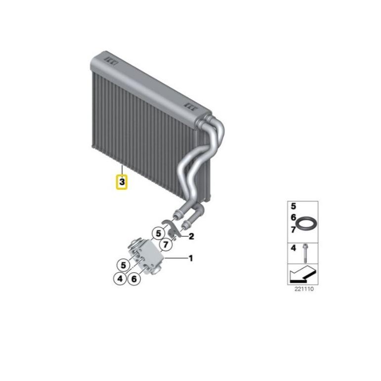 BMW Genuine Evaporator For X3 F25 & X4 F26 - 64119262433