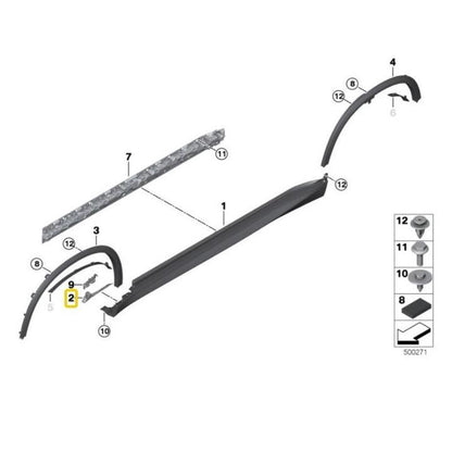 BMW Genuine Left Side Lamp/Light Holder Module For X5 G05  - 63148097357