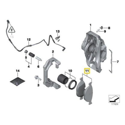 BMW Genuine Front Brake Pads For 5/6/7 Series - 34116851269