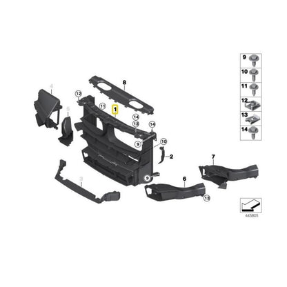 BMW Genuine Air Duct Casing For X5 F15 & X6 F16 - 51747343798