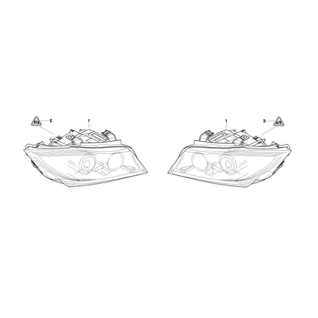 BMW Genuine Pre LCI Halogen Headlight Kit For 3 Series E90 - 63116942724KT