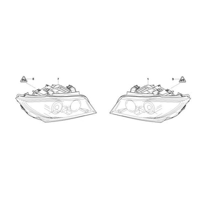 BMW Genuine Pre LCI Halogen Headlight Kit For 3 Series E90 - 63116942724KT