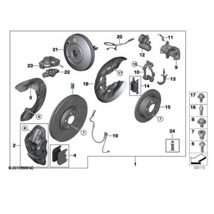 BMW Genuine M Performance F40/F44 Drilled & Slotted Brake Discs - 34106895071/72