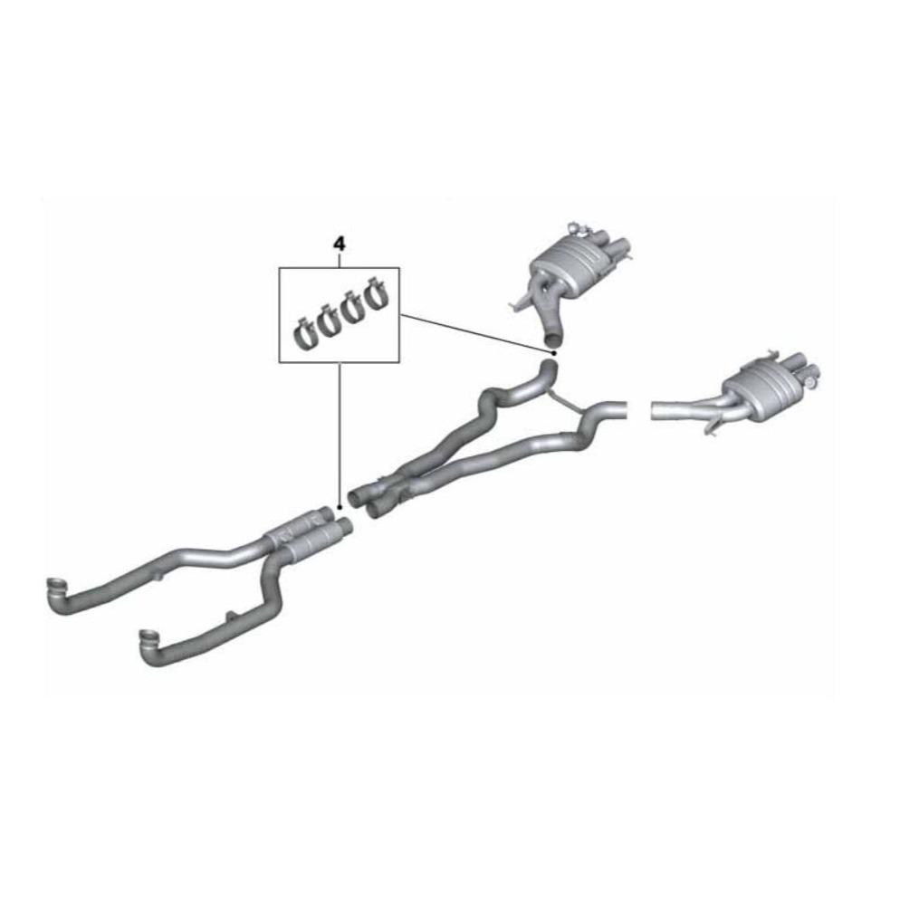 BMW Genuine M Performance Exhaust For F10 M5 S63 - 18302344071