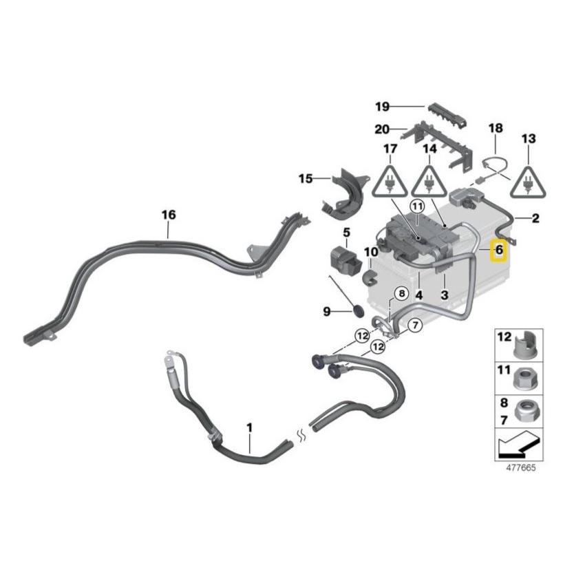 BMW Genuine Battery Cable For 3 Series E90 / E91 / E92 / E93 - 61126938504