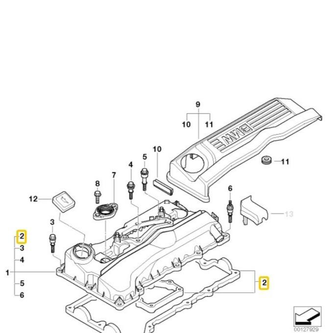 BMW Genuine Rocker Cover Gasket For Series 1/3/X3/Z4 - 11120032224