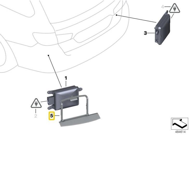 BMW Genuine Screening Right Lane Change Module Holder 5 Series F10 - 66326864548