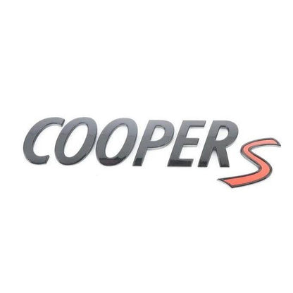 MINI Genuine Piano Black 'Cooper S' Lettering Badge/Emblem Adhesive - 51142465245