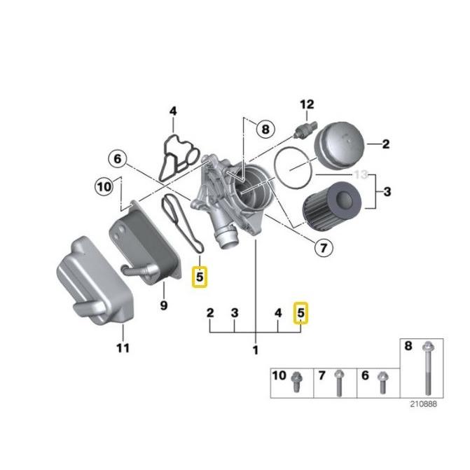 BMW Genuine Oil Filter Gasket For N52 Engine - 11428637820