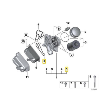 BMW Genuine Oil Filter Gasket For N52 Engine - 11428637820