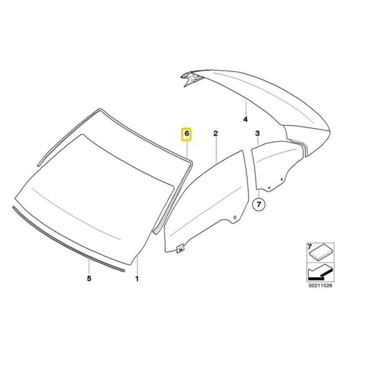 BMW Genuine Windshield Rubber Mould Weather Strip For E93 - 51317150646