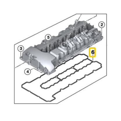 BMW Genuine Valve Cover Gasket For N54 1/3/5/7/X6/Z4 - 11127565286