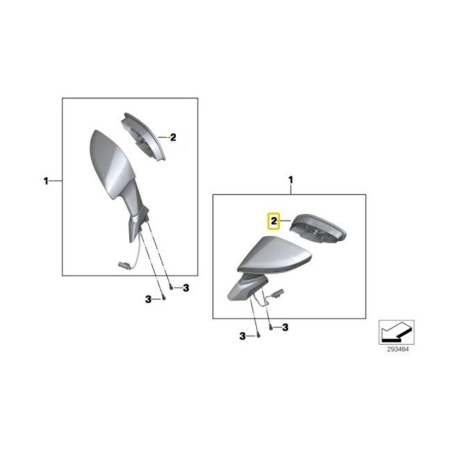 BMW Genuine Left Side Mirror Glass For C Evolution,C650GT - 51168527283