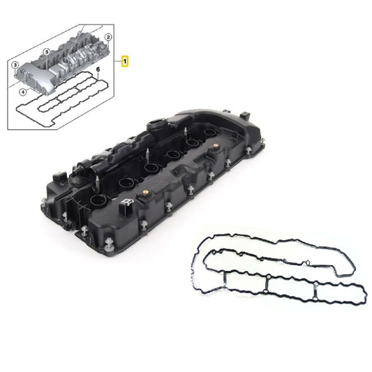 BMW Genuine Cylinder Head Cover Kit For N54 1/3/5/7/X6/Z4 - 11127565284