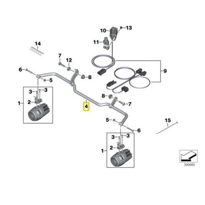 BMW MOTORRAD Genuine Additional Headlight Bracket - 77518551341