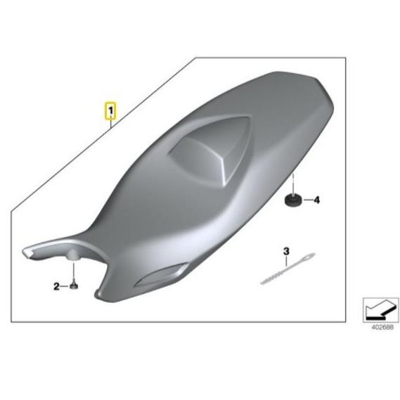 BMW Genuine Seat Black For F800S,ST,GT,R - 52538554098