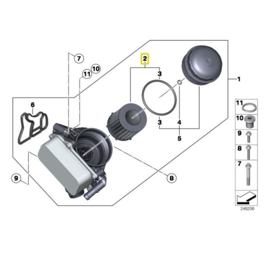 Genuine BMW 3/5/X1/Z4 Series Set Oil Filter Element - 11427634291 - Auto Classic Parts