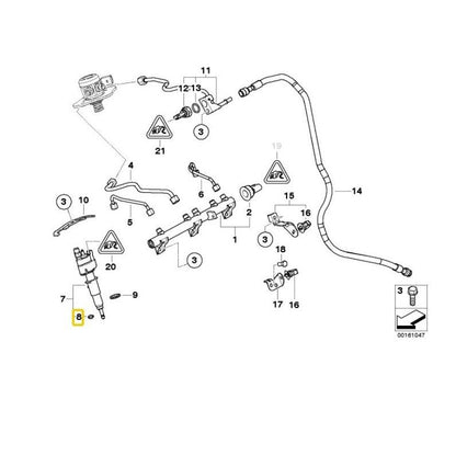 BMW Genuine Injector Gasket Ring - 13537584315