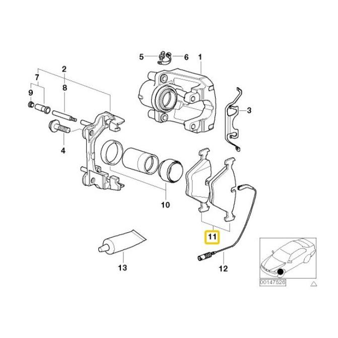 BMW Genuine Front Brake Pads For 5 Series - 34116763617