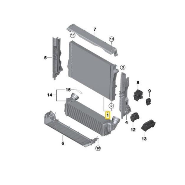 BMW Genuine Radiator For X5 E70/E71 - 17117533472