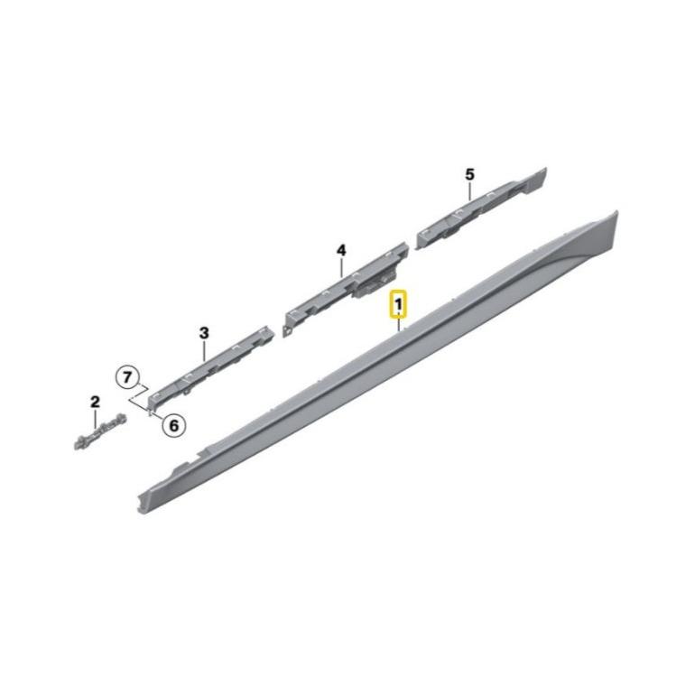 BMW Genuine F80 M3 Right Side Rocker Panel Cover Trim Primed - 51778059574