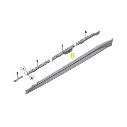 BMW Genuine F80 M3 Right Side Rocker Panel Cover Trim Primed - 51778059574