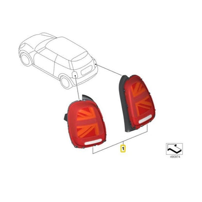 MINI Genuine Union Jack Tail Light Set For  F55 / F56 / F57 - 63132462095