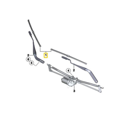 BMW Genuine Wiper Blade Replacement Set For X5/X6 - 61610034741