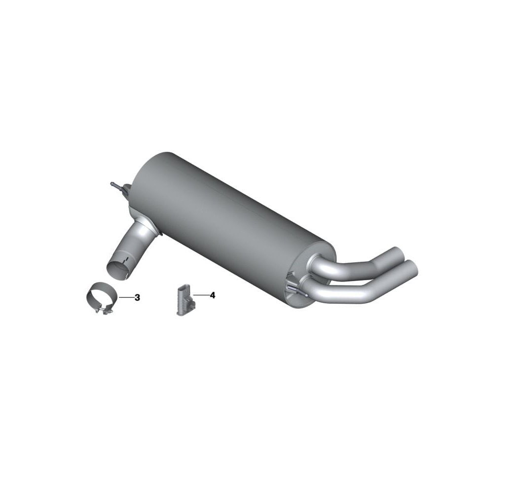 BMW Genuine M Performance Exhaust Muffler For 330i / 430i - 18302349670