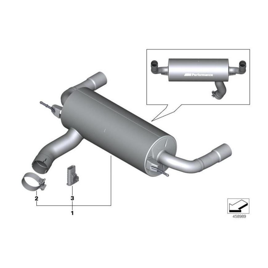 BMW Genuine M Performance Exhaust/Muffler For M235i/340i/440i - 18302406953