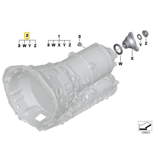 BMW Genuine Output Shaft Seal Repair Kit For 8HP45/8HP70 Transmissions - 24008672629