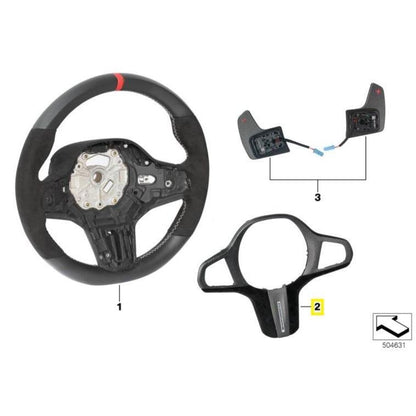 BMW M Performance Genuine Carbon Fibre/Alcantara Steering Wheel Trim - 32302463594