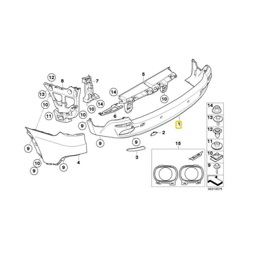 BMW Genuine Rear Bumper For X5 E70 - 2006-2010 - 51127178280