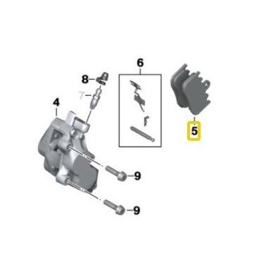 BMW Motorrad Genuine Brembo Brake Pads For R1200 S,GS,ST - 34117671780