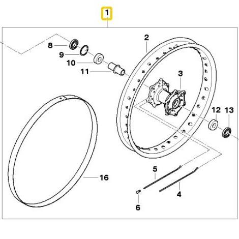 BMW MOTORRAD Genuine Spoked Front Wheel - 36318564176