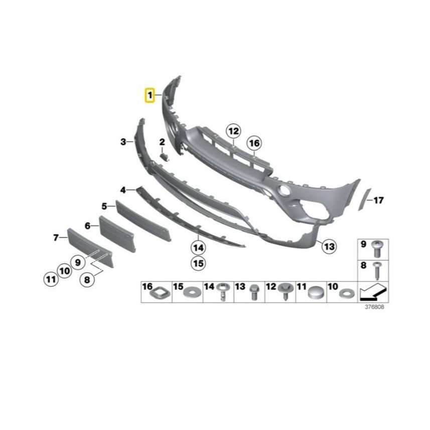 BMW Genuine Front Bumper For X5 E70 LCI - 2009-2013 - 51117222716