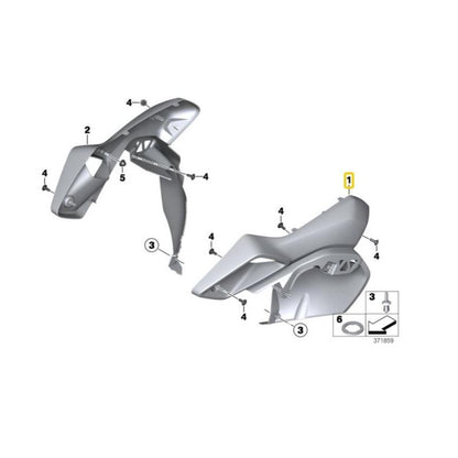 BMW MOTORRAD Genuine Air Snorkel Left Cover For R1200/R1250 - 46638533659