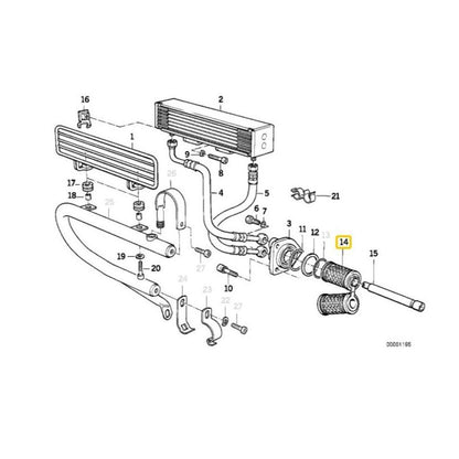 BMW Genuine Oil Filter Oil Cooler For R60/R80/R100 - 11421337575