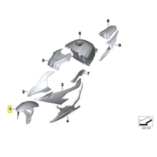 BMW Genuine Front Wheel Fender For S1000R - 46618406860