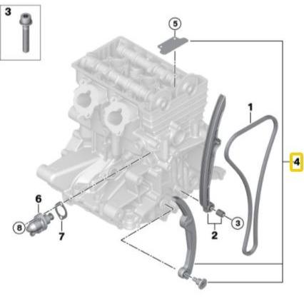 BMW Genuine Tensioning Rail Chain Guide For i3 - 11318523450