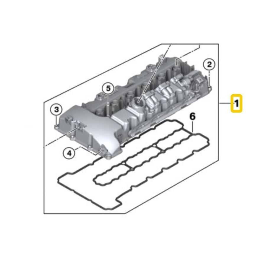 BMW Genuine Cylinder Head Cover Kit For N54 1/3/5/7/X6/Z4 - 11127565284