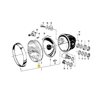 BMW Motorrad Genuine Headlight Lens - 63121358148