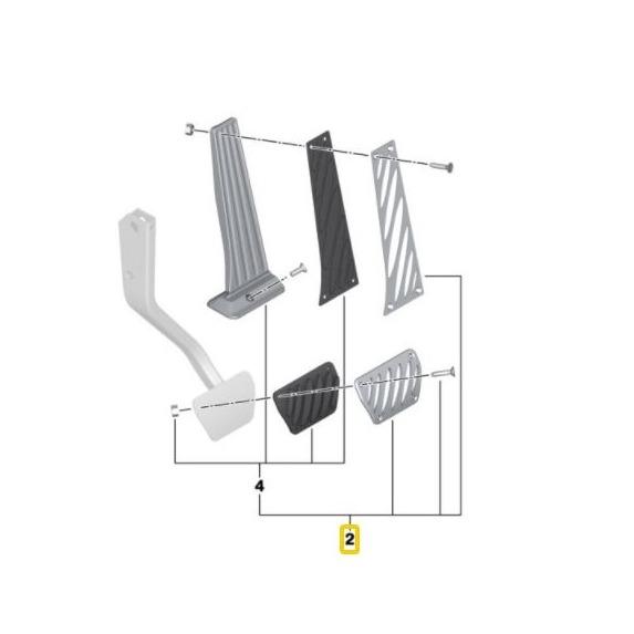 BMW Genuine Aluminium Pedal Pads For Automatic Transmissions - 35002213212