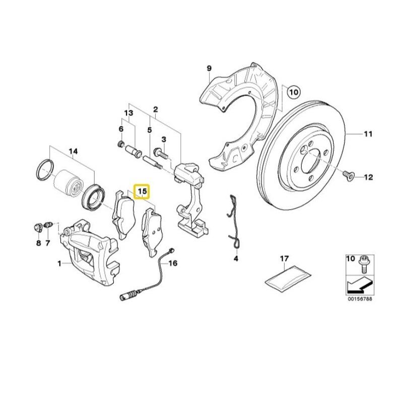 MINI Genuine Front Brake Pads For R50/R52/R53 - 34116770332