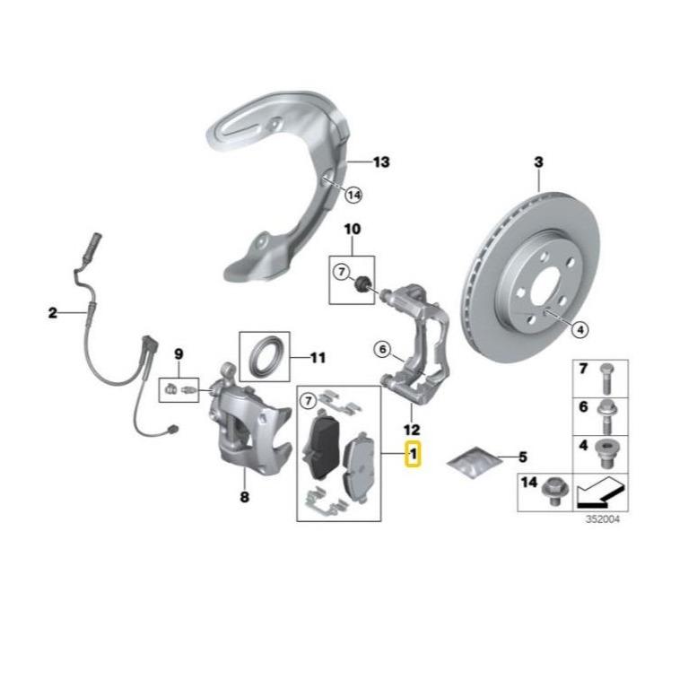 BMW/MINI Genuine Front Brake Pads - 34106884263