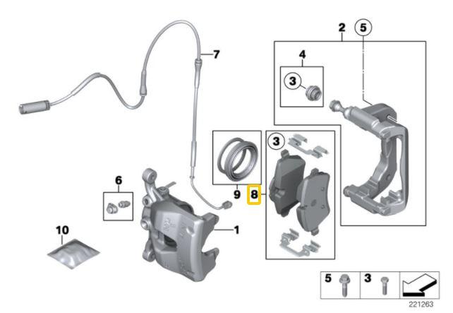 MINI Genuine Front Brake Pads For R60/R61 - 34119804735