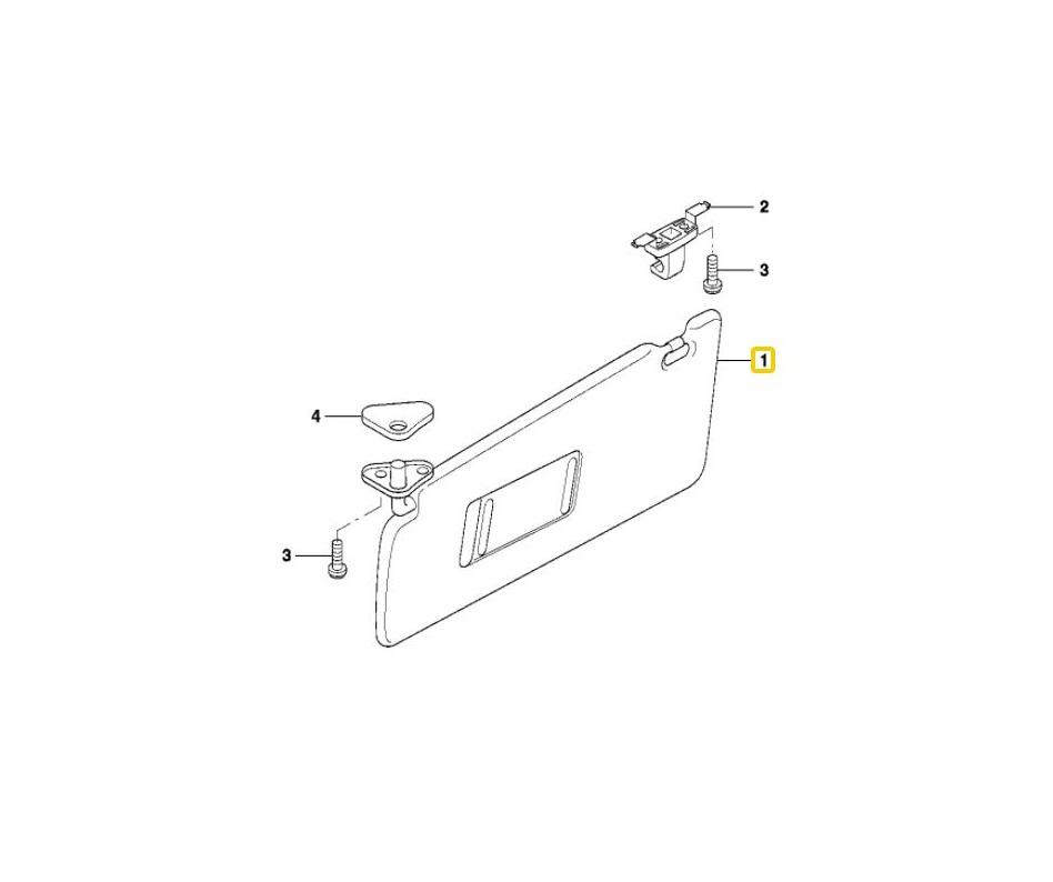 BMW Genuine Left Sun Visor / Make Up Mirror For X5 E53 - 51168258015