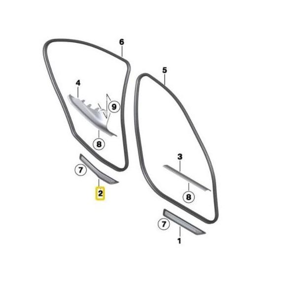 BMW Genuine M Rear Right Side Door Step Sill Entry Piece For F30/F31/F80 - 51478054234