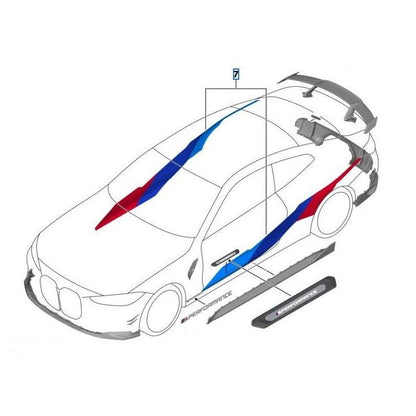 BMW Genuine M Performance Sticker/Decal Set For G82 M4 - 51145A14379